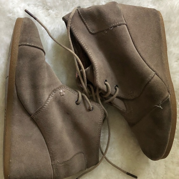TOMS brown wedge booties - Picture 5 of 6